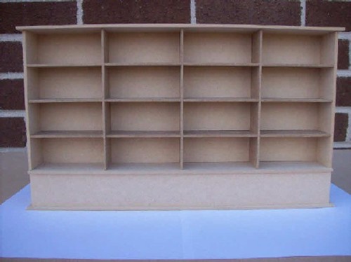 Dolls House Wooden Quadruple Shelves 1:12 Scale Flat Pack MDF Miniature tumdee - Picture 3 of 8