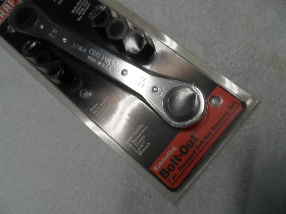 Craftsman Ratcheting Bolt-Out Nut Remover Set USA 7 pcs NIP - Part # 52164 - Image 3 of 4