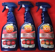 (3) BOTTLES OF 303 TONNEAU COVER & CONVERTIBLE TOP VINYL & FABRIC TOP CLEANER