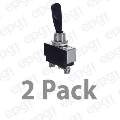 2 PACK - SPDT C/OFF ON/OFF/ON HD BAT HANDLE TOGGLE SWITCH 15A-125V # 66-1822-2PK