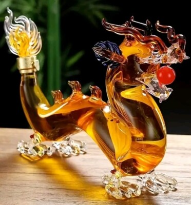 Asiatischer Drache Karaffe Dekanter Scotch Rum Whiskey Alkohol Schnaps Flasche