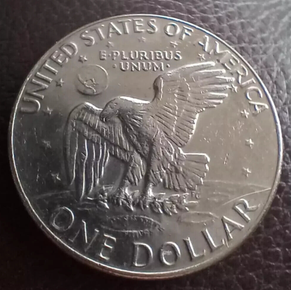 1977 Eisenhower Dollar Coin Liberty Flying Eagle Authentic Vintage