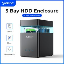 Image of ORICO 2/5Bay Hard Drive Enclosure USB3.0/Type-C to SATA for 3.5'' HDD SSD w/