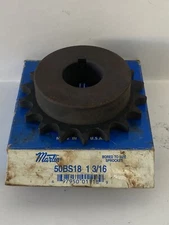 Martin Roller Chain Sprocket 18-Teeth 1-3/16" 50BS18-1-3/16 Keyed Bore