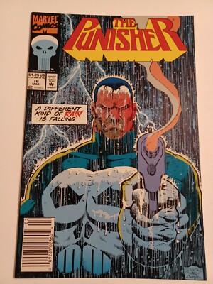 Punisher #76 Comic Book - Great Cover! Newsstand Edition - Pics!