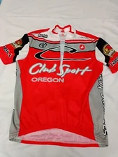 Castelli cycling Jersey Mens 1/2 Zip Sm/Red