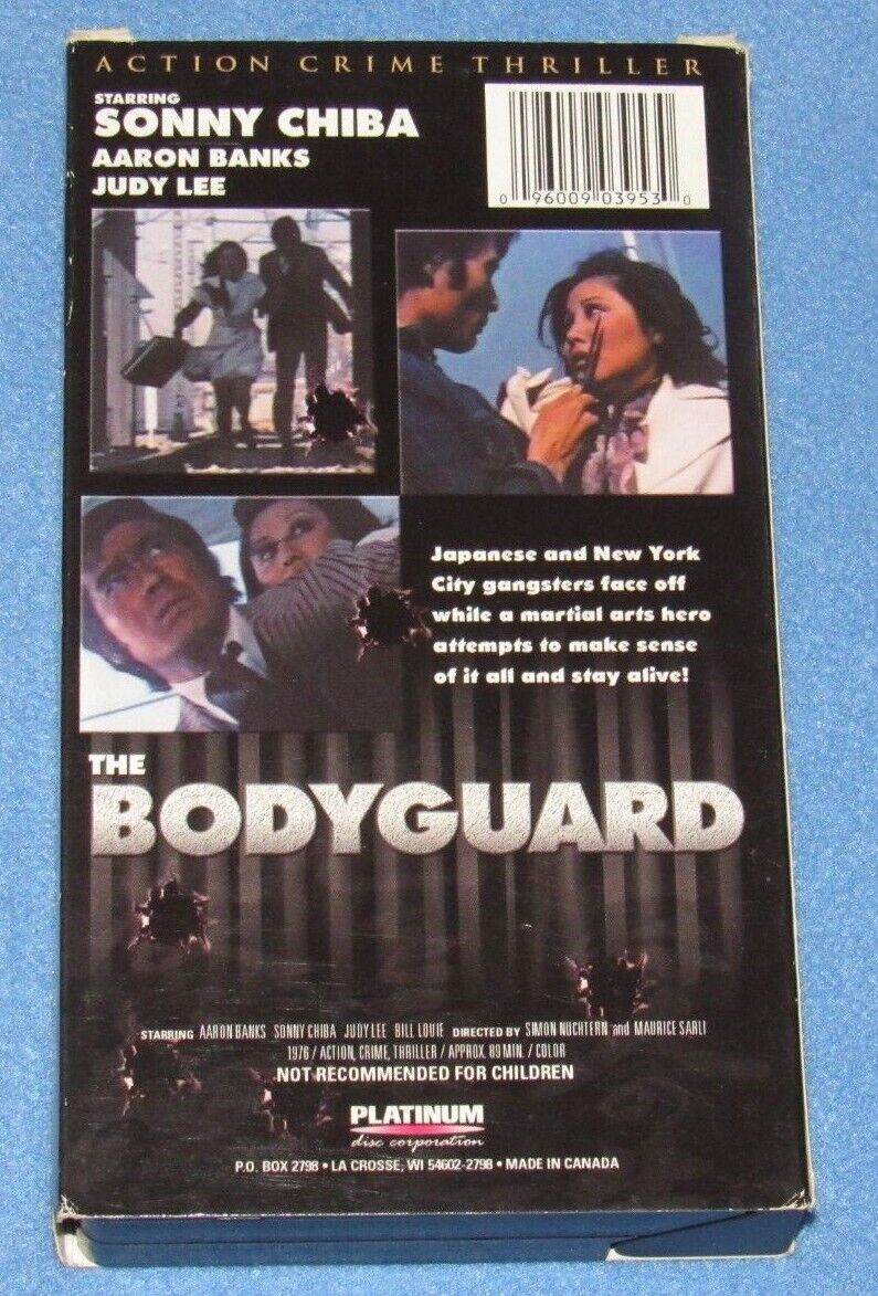 THE BODYGUARD (VHS, 2001) ~Sonny Chiba~ (1976) RARE Platinum