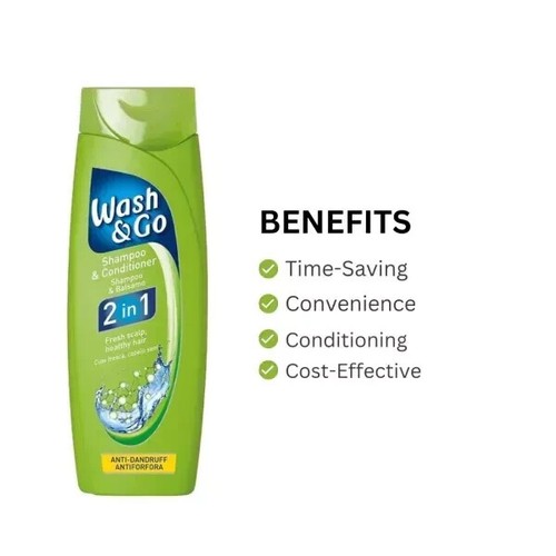 Wash & Go Anti Dandruff 2in1 Shampoo & Conditioner, 200ml x 6 - Picture 6 of 7