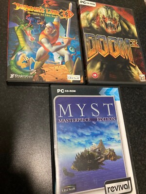 dragons lair 3d, Myst Masterpiece Edition und Doom 3 - PC Spiele 