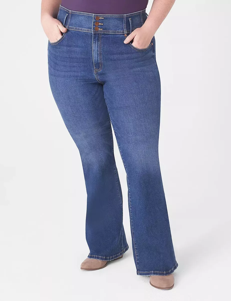 High rise flare hotsell jeans plus size
