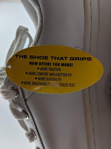 Shoes For Crews SFC Men US 9 White Work Y2K Platform Sneakers Slip Oil Resistant - Picture 11 of 12