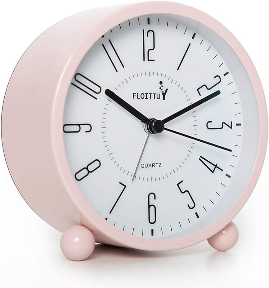 , Beep Wake Round Alarm Clock With Night Light