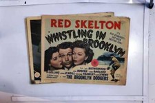 ORIGINAL LOBBY CARDS - WHISTLING IN BROOKLYN - 1943 - set of 8 -  Red Skelton...