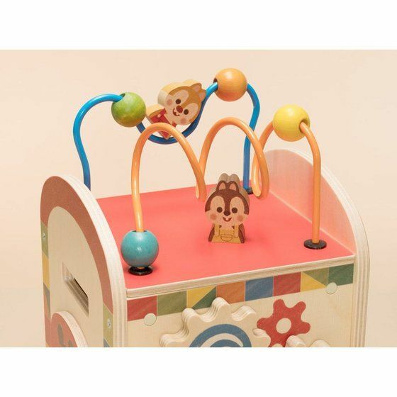 NEW Disney KIDEA BUSY BOX Mickey & Friends Wooden Toy Building 