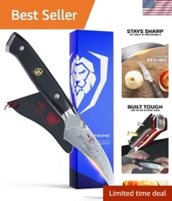 Tourne Peeling Paring Knife - 3 inch Bird's Beak - Shogun Series ELITE - Dama...