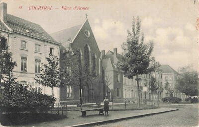 Postcard  Courtral Place d' Armes