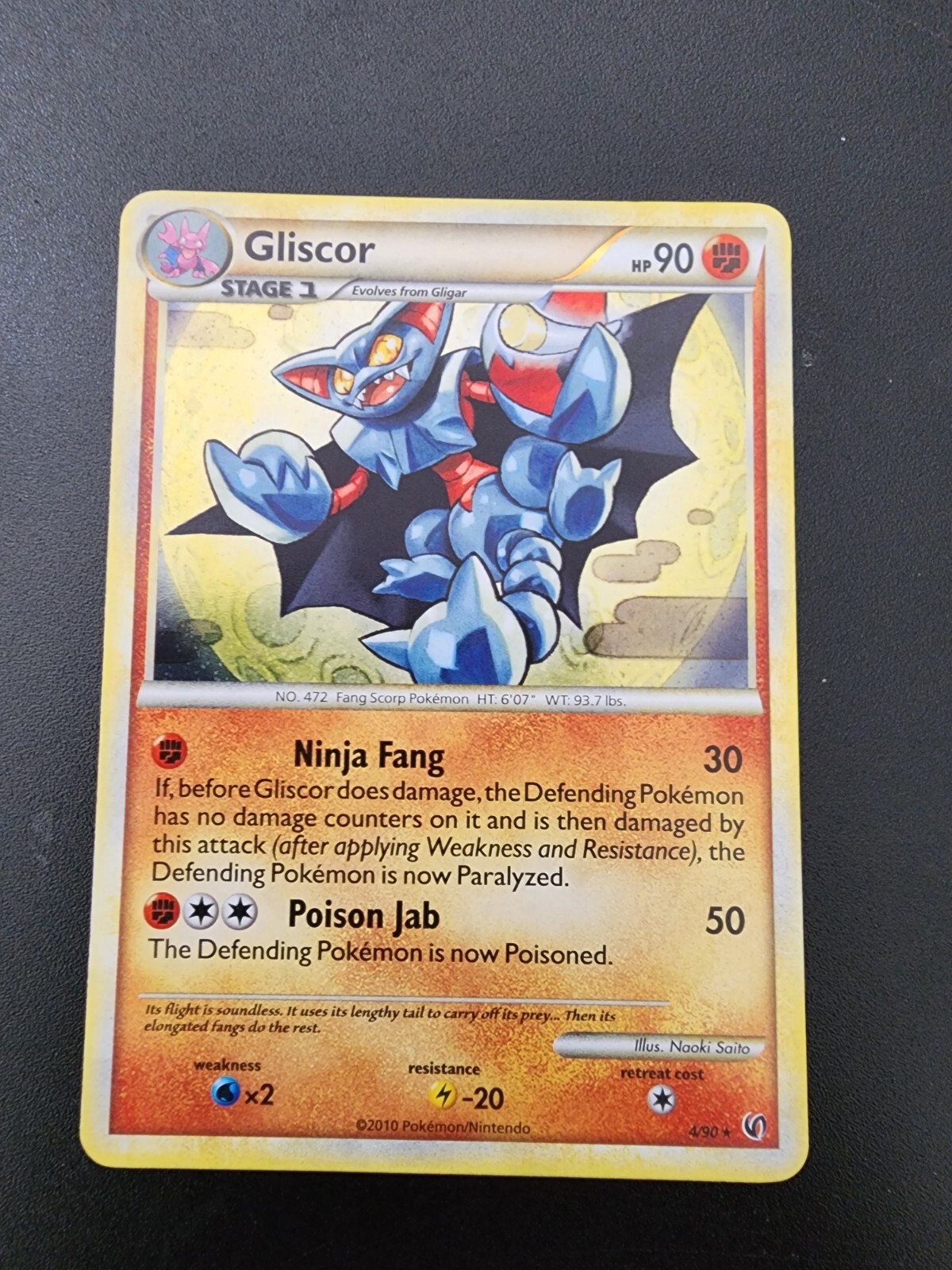 Pokémon TCG Gliscor HS-Undaunted 4/90 Holo Holo Rare