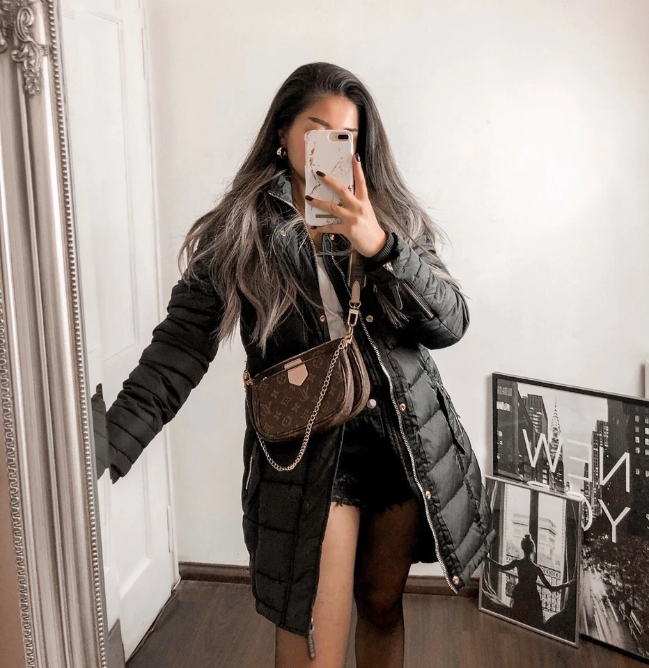 Navahoo PAPAYA Damen Winter Jacke Steppjacke Mantel Parka Kapuze Warm Gefüttert - Bild 3 von 4