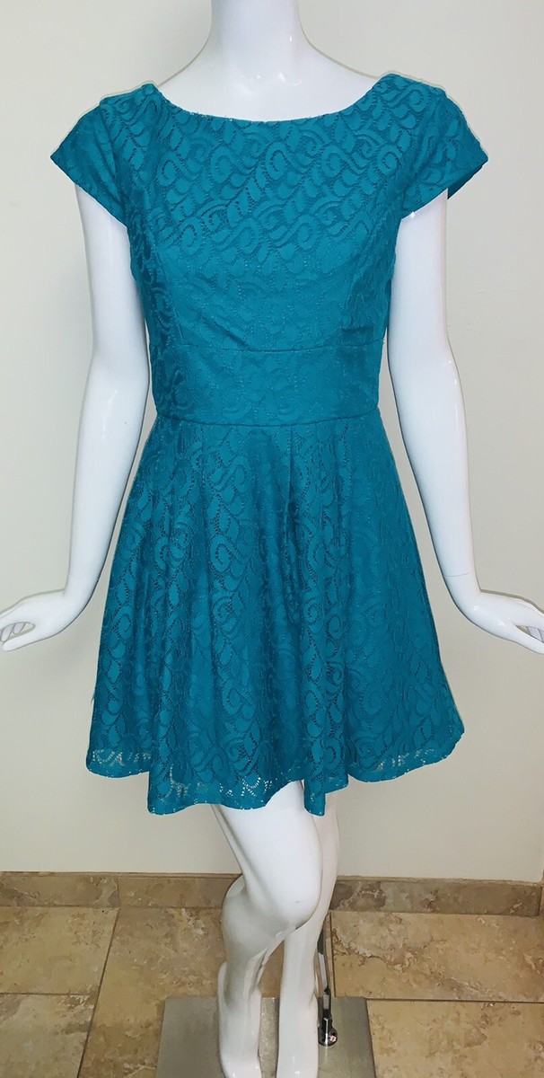 B. Darlin Short Sleeve Aqua Green Lace Fit & Flare Petticoat Dress Size  11/12 | eBay
