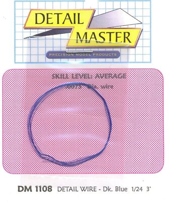 Detail Master DM#1108 Detail Wire  (Dk. Blue) 1/24th scale 3 ft. in length
