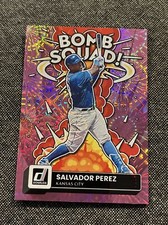 2022 Donruss BS-1 Salvador Perez Bomb Squad Pink Fireworks Parallel Royals NM-MT