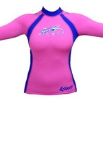 Extremely Light Evasive Womens Long Sleeve Rash Guard Fuchsia Blue FREE SHIPPING