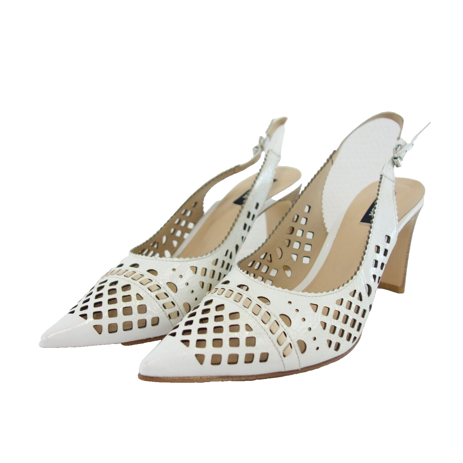 Туфли-лодочки ZINDA Damen босоножки Schuhe на шнуровке Leder Wei 42 415 Шпиц Ней 18990₽