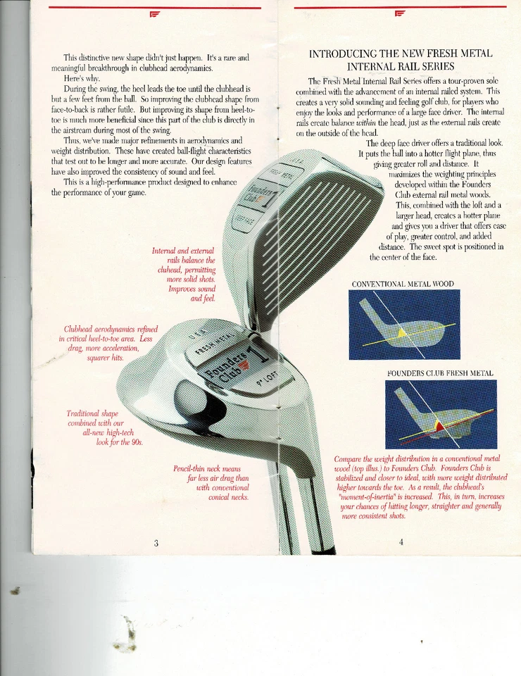 g5 RARE NOS Founders Club 1992 FRESH METAL DEEP FACE  Driver 10* RH-DG-R300 - Image 2 of 4