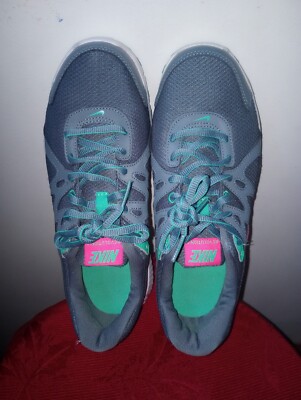 Nike Revolution Running Shoes Gray Pink Aqua Womens Size