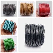 10 Yards/Roll Genuine Leather Cord - 3mm Round Jewelry String for Bracelets