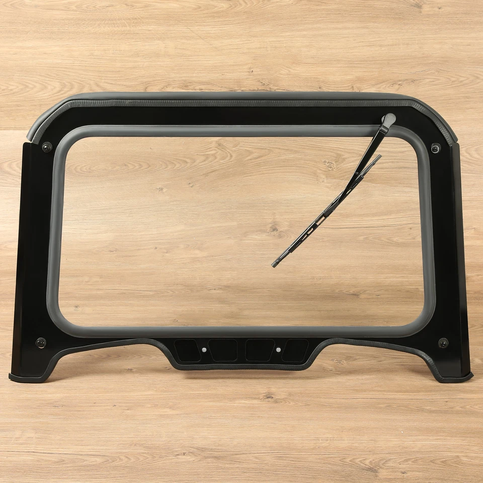 For 2019-23 Polaris RZR XP/ XP4 1000 Black Aluminum+Glass Front Full Windshield - Image 2 of 4
