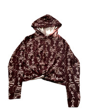 Sudadera corta con capucha Joe B para mujer de Joe Benbasset vino marfil talla mediana