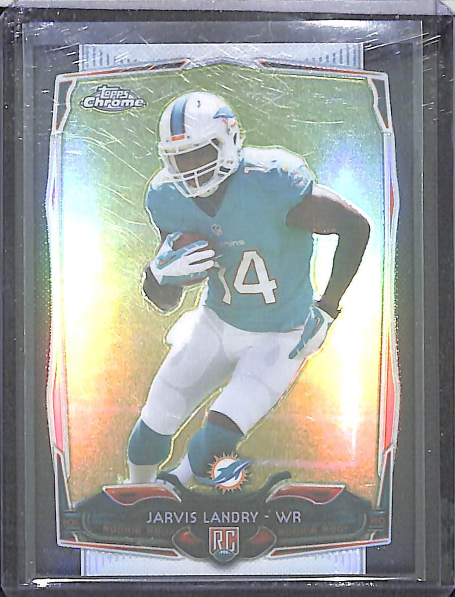 2014 Topps Chrome Football Balck Refractor #177 Jarvis Landry No 55 of 299