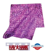Hav-A-Hank PURPLE Batik TIE DYE BANDANA Head Neck Wrap Face Scarf Cover Lila