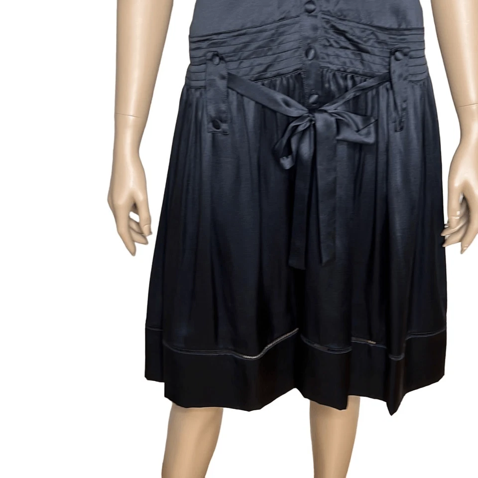 NWT Tufi Duek Silk Black Gisele Dress sz 2 Foto 3 de 4