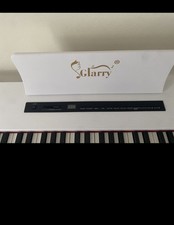 Glarry 88 Key Digital Piano Weighted Keyboard White with Stand & 3 Pedals 