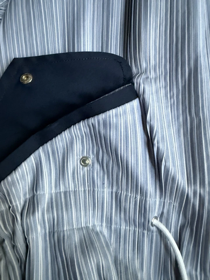 Vestido plisado a rayas azul Sacai hacer en Japón talla 3 EE. UU. 10 Foto 3 de 4