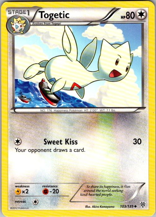 Togetic Normal Uncommon Plasma Storm 103/135 LP