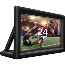 24ft Blow Up Projector Screen: Front/Rear Projection, Includes Blower  Stakes