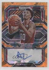 2021 Panini Prizm Draft Picks College Penmanship Orange Ice AJ Lawson Auto 2u3
