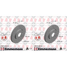 2x ZIMMERMANN SPORT BREMSSCHEIBEN 296mm GELOCHT VORNE passend für RENAULT MEGANE