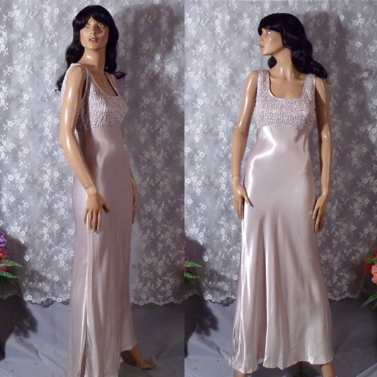 90s silver dress 1990s DOLCE & GABBANA Silver Metallic Slip Dress – ARCHIVE main image 1