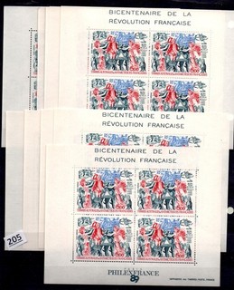 # 9X TAAF 1989 MNH FRENCH REVOLUTION SHIPS
