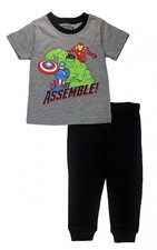Avengers Little Boys 2pc S/S Gray Top Jogger Pant Set Size 4