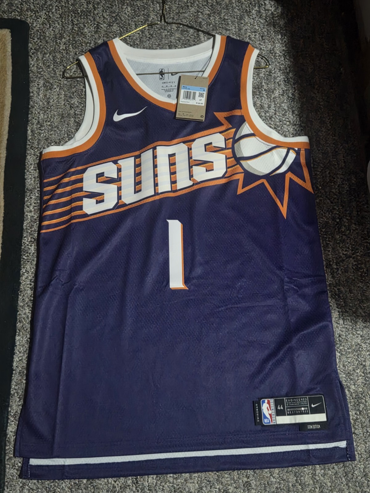 Devin Booker - 44 - Phoenix Suns New Nike Icon Swingman Jersey