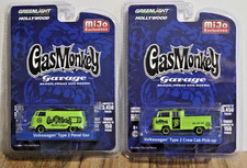 Greenlight 164 Hollywood Gas Monkey Garage Volkswagon Cab Pickup Panel Van