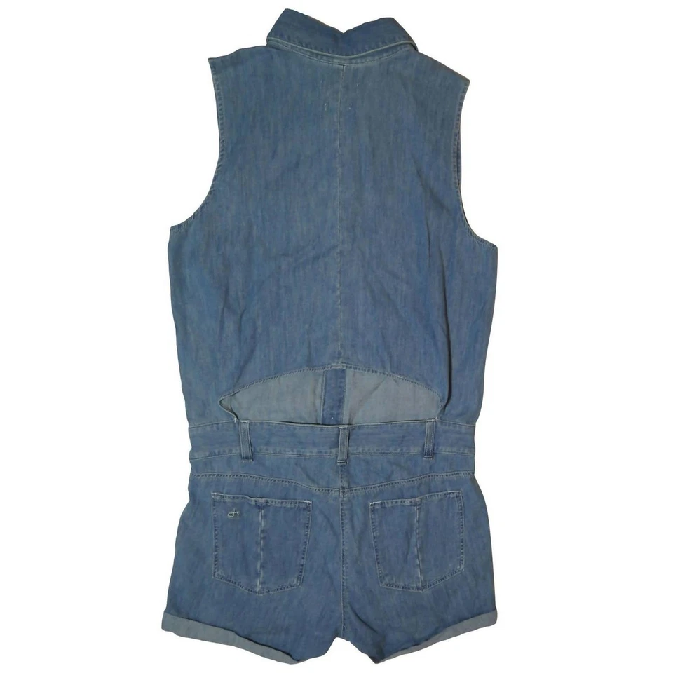 Rag & Bone Denim Collared Romper Size S - Image 3 of 4