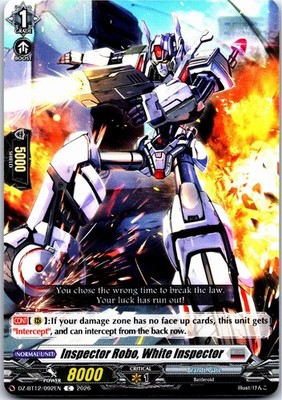 INSPECTOR ROBO, WHITE INSPECTOR DZ-BT12/092EN C CARDFIGHT!! VANGUARD MP