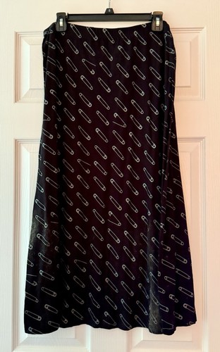 Neu mit Etikett Mädchen HERAJUKU MINI For Target schwarzer Maxirock XL 14/16 Sicherheitsnadeldruck