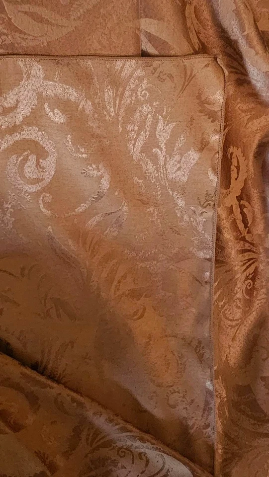 Mantel Hojas Damasco Otoño Otoño Reversible Rojo Óxido/Marrón 59"x102" Foto 4 de 4